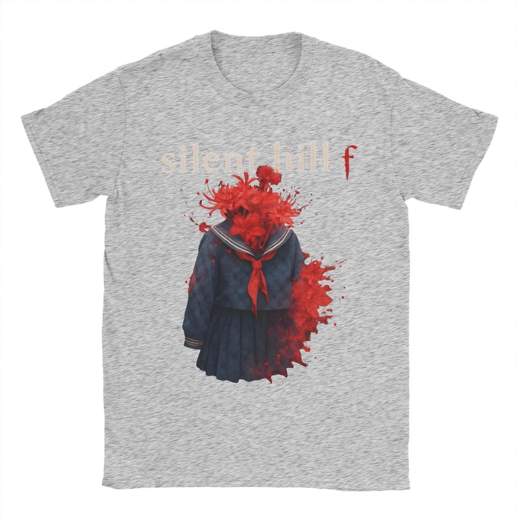 Повседневные футболки Silent Hill f Blooming Death для мужчин, с круглым вырезом, из чистого хлопка, с коротким рукавом, больших размеров