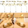 Gold Home Decoration Wedding Party Candle Holder Candlestick Spinning Rotating