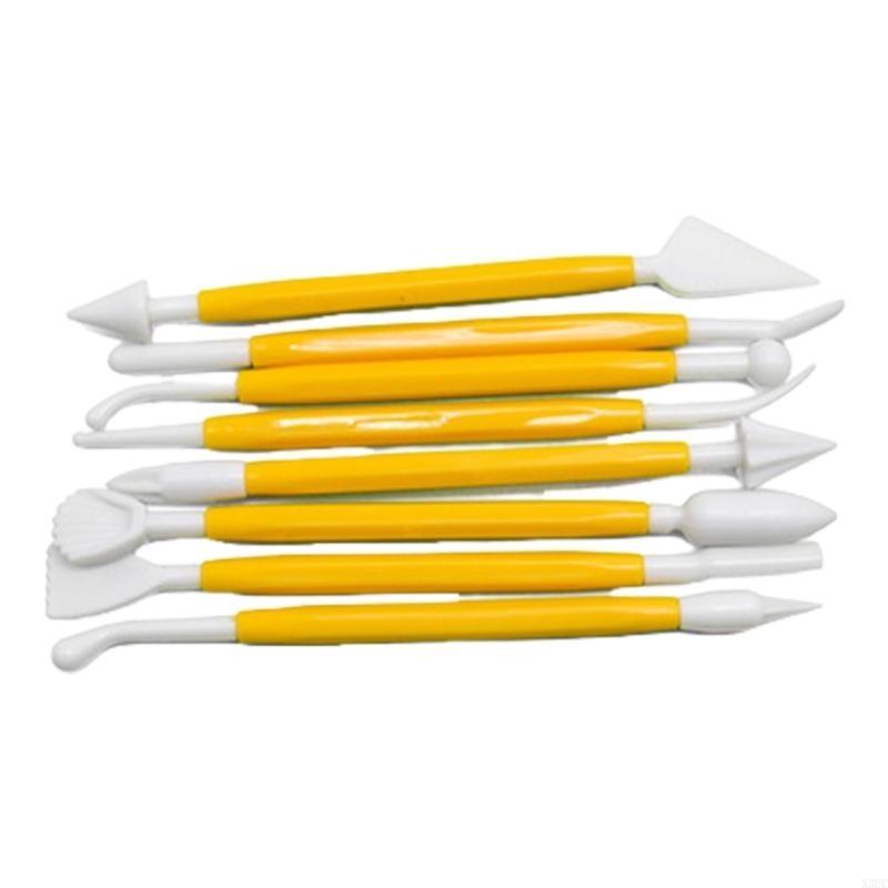 8Pcs Plastic Cake Sculpture Pen Fondant Sculpting Tool Cake Scraper Enduring X3UC