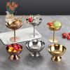 Retro High-Foot Dessert Cup 304 Stainless Steel Luxury Container for Ice Cream Cocktails Pudding Hotel & Restaurant Quality