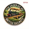 Винтажная металлическая табличка British Railways 8x8 дюймов Настенное искусство с паровозом Декор для поезда