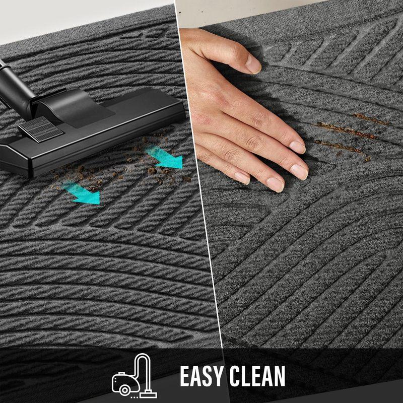 Sturdy Front Door Mat, Absorbent Muddy Dirt Resist Welcome Mats Outdoor Indoor, Stain and Fade Resistant Non-Slip Backing Entry