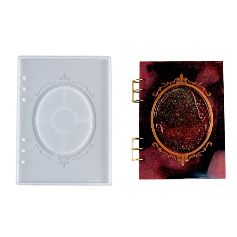 Quicksand Notebook Cover Resin Mold DIY Crystal UV Epoxy Silicone Forms Прозрачная книга Креативные формы для литья из смолы