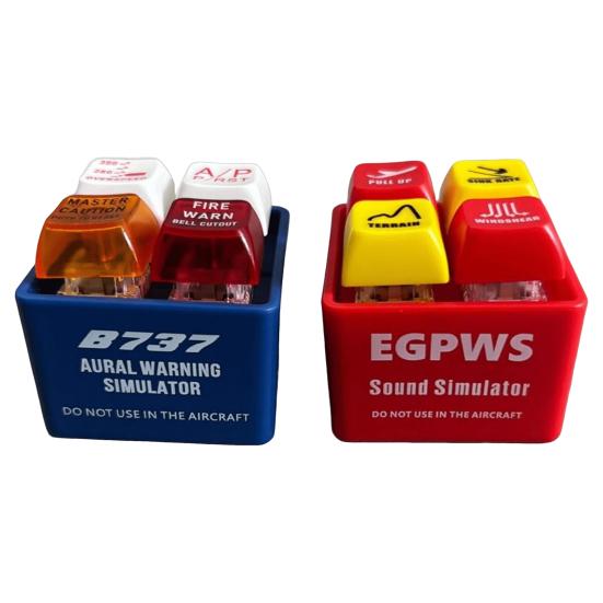 1/2 шт. Брелок Crew Alert Симулятор предупреждающего звука EGPWS с фонариком Реалистичный авиационный дизайн Инструмент для снятия стресса