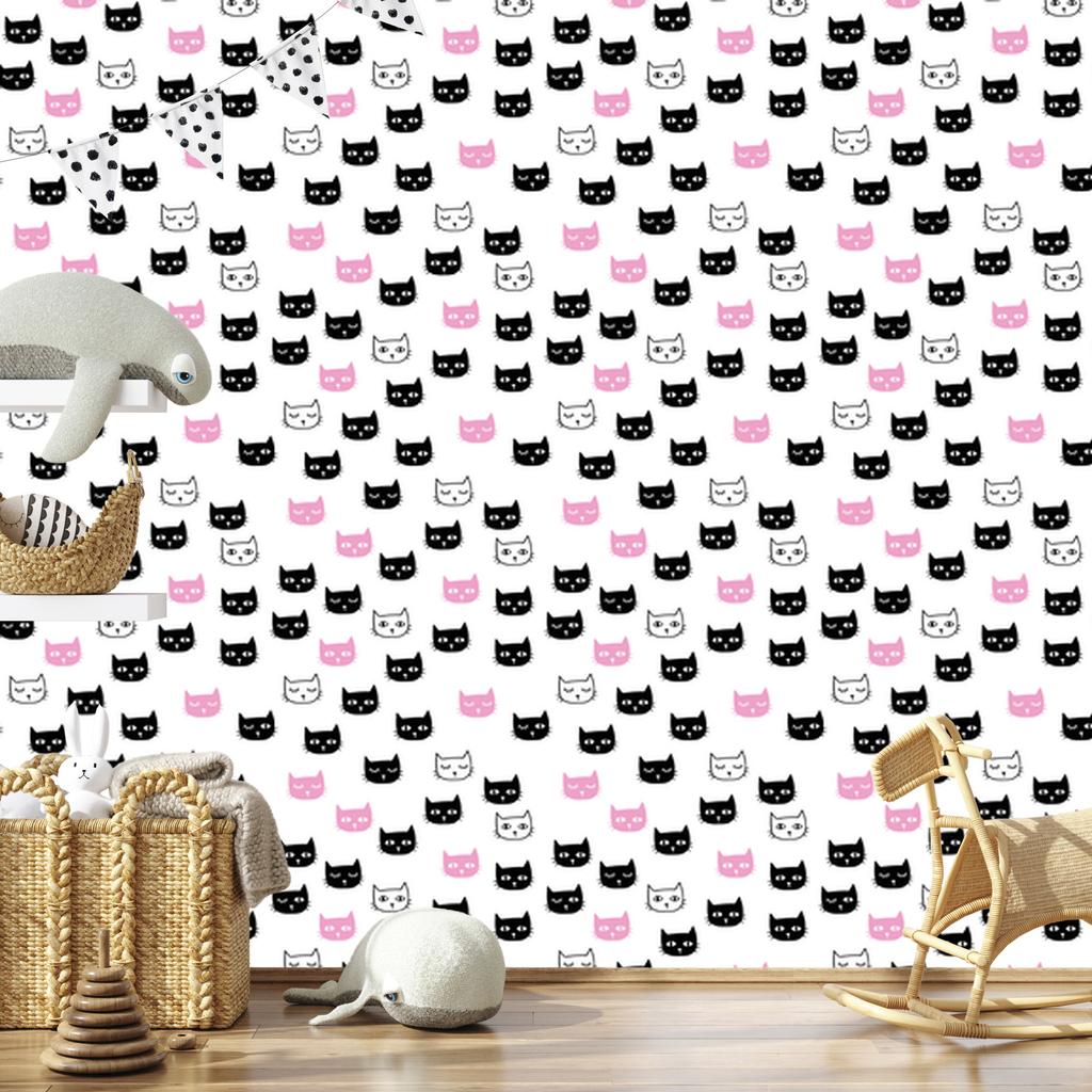 Cats wallpaper for living room and bedroom 50x1000