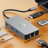 7 in 1 TYPE-CtoRJ45 2.5G 10G USB3.2 HDMI PD100W SD TF Interface Hub Adapter Dock