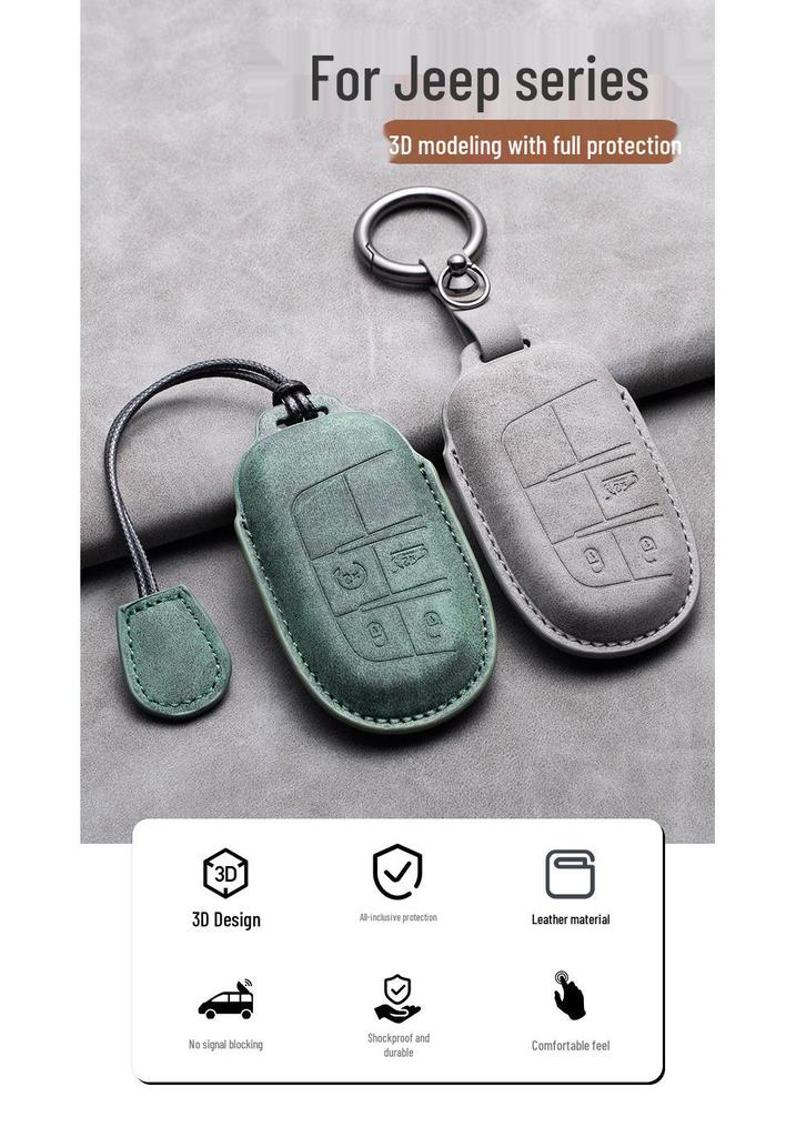 Чехол для ключа автомобиля для Compass, Renegade, Cherokee, Wrangler – Унисекс Аксессуар для ключей и Брелок-подвеска