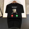 Money Calling Mobile Pattern Printed Summer Luxury Brand Female Tshirt Cartoon High Quality Fashion Casual Men's T-shirt