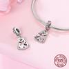Теплые Моменты Родительской Любви Шармы Медная Подвеска-Болташка Подходит для Браслета-Бэнгла Ожерелья DIY Ювелирные Изделия