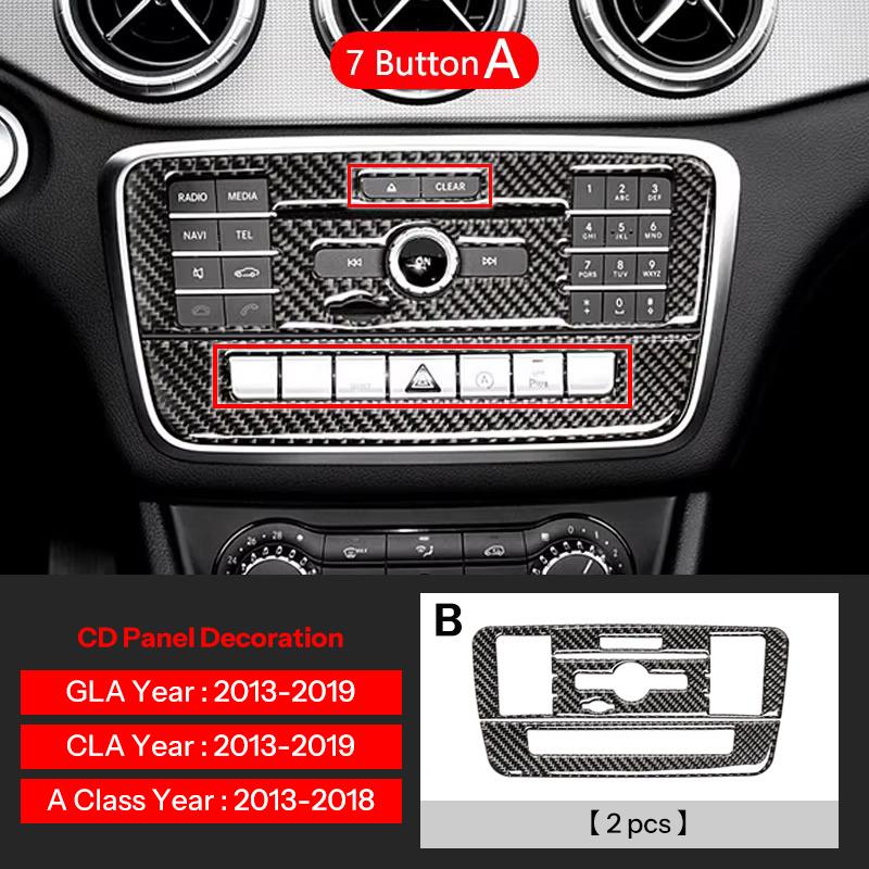 For Mercedes Benz A Class W176 GLA X156 CLA Accessories Car Interior Air Conditioning CD Console Panel Cover Trim Car Styling