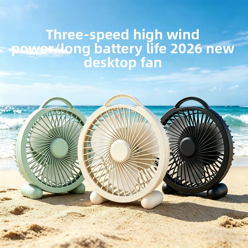 Mini ventilador de escritorio USB portátil para oficina y dormitorio recargable silencioso