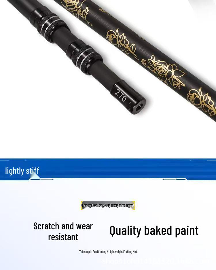 Телескопическая рыболовная сеть из углеродного волокна со складной головкой