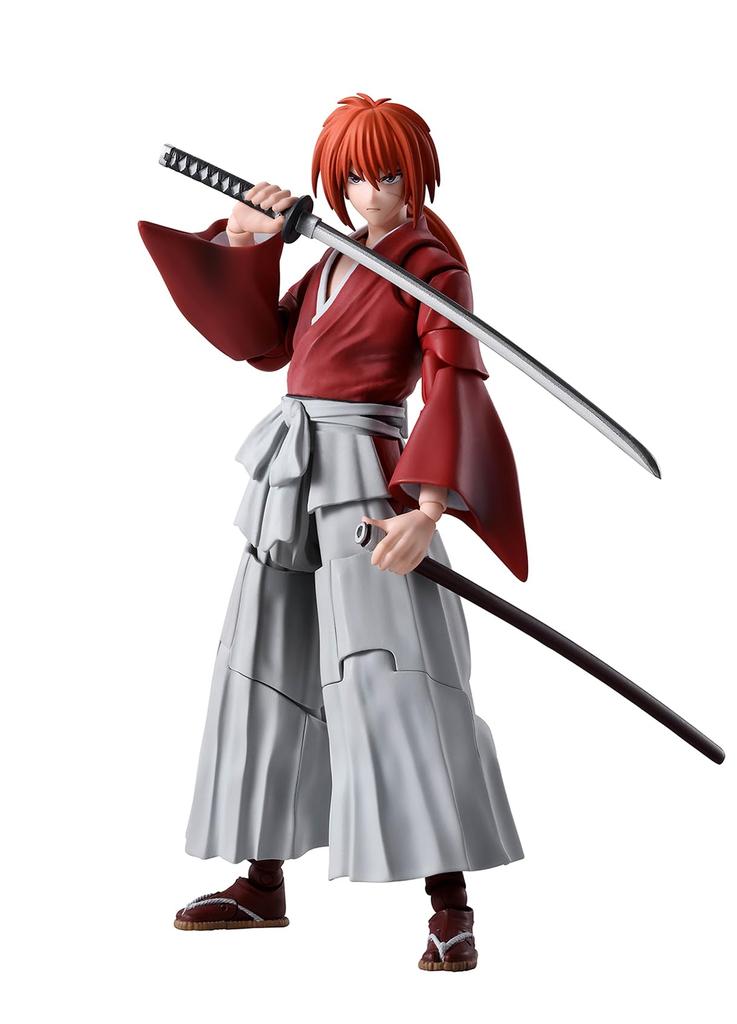 TAMASHII NATIONS S.H.Figuarts Rurouni Kenshin: Meiji Swordsman Romantic Story - Himura Kenshin, Approximately 135mm, PVC & ABS Painted Action Figure