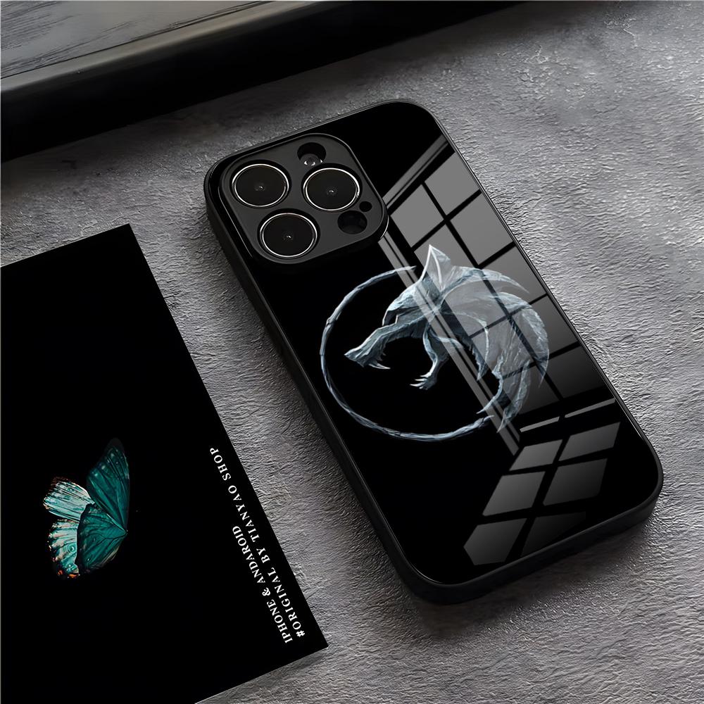 Чехол для телефона W-Witcher для iPhone 17 Pro Max 15 Pro 16 14 Plus 12 13 Mini 11 Pro Ударопрочный стеклянный чехол