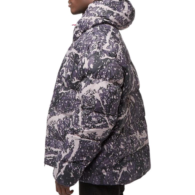 Nike Camouflage Print Hooded Zip-Up Long Sleeve Jacket Men jackets Black HF0033-573