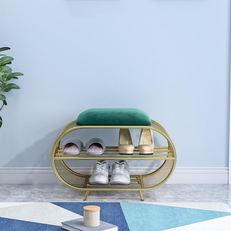 Металлическая полка для обуви с сиденьем, креативный табурет для пеленания обуви, входная мебель, полка для хранения вещей, экономящая место скамья, шкафы для прихожей