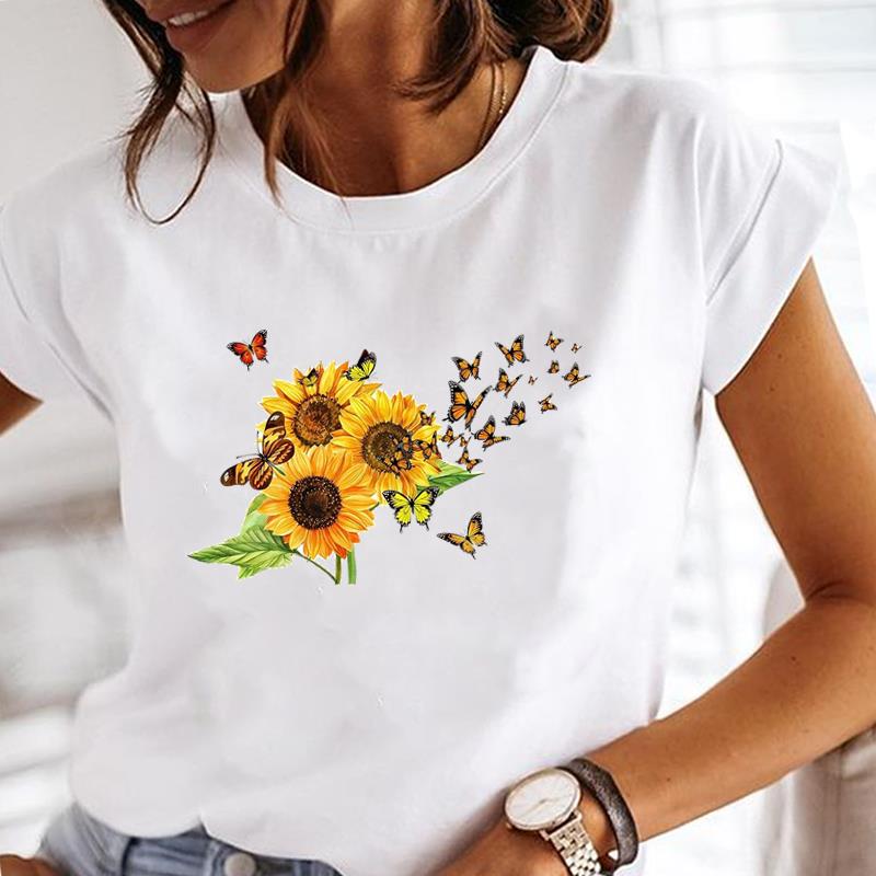 (Asian Size) Women Tee Top Clothing Trend Style Cute 90s Casual Printing Short Sleeve T Shirt Fashion Printed Lady Female Graphic T-shirts