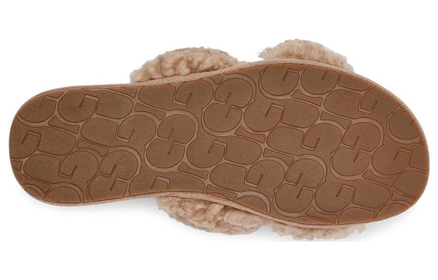 UGG Мягкие, удобные, легкие мюли, тихие шлепанцы-сабо, женские, цвет песочный 1130837-SAN