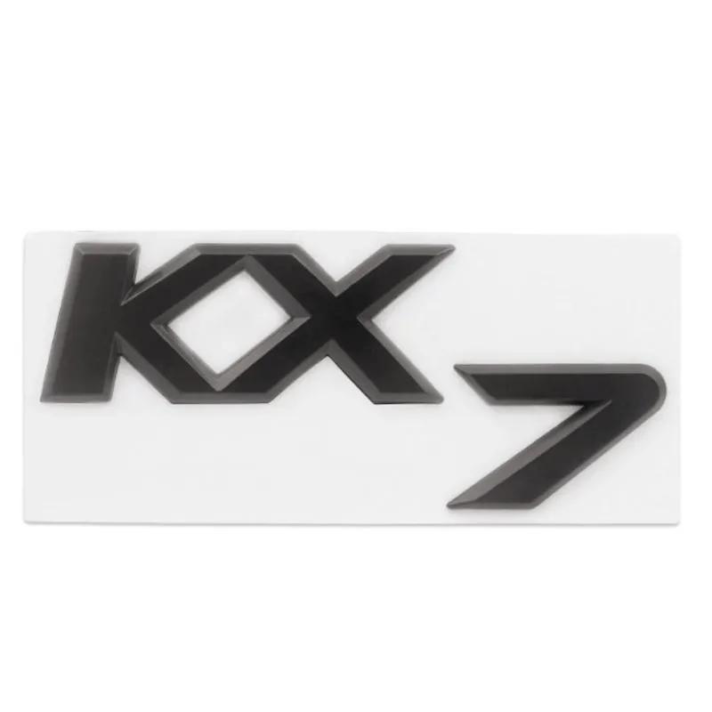 HRHT5 3D Metal Chrome Black K2 K3 K4 K5 KX7 Letters Logo Rear Boot Trunk Emblem Badge Sticker For Kia Car Styling Accessories
