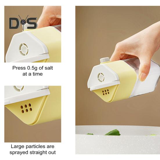 Salt & Spice Shaker 0.5g Precision Dispenser with Moisture-Proof Design 200ml BPA-Free Glass Kitchen Spice Jar for Camping BBQ