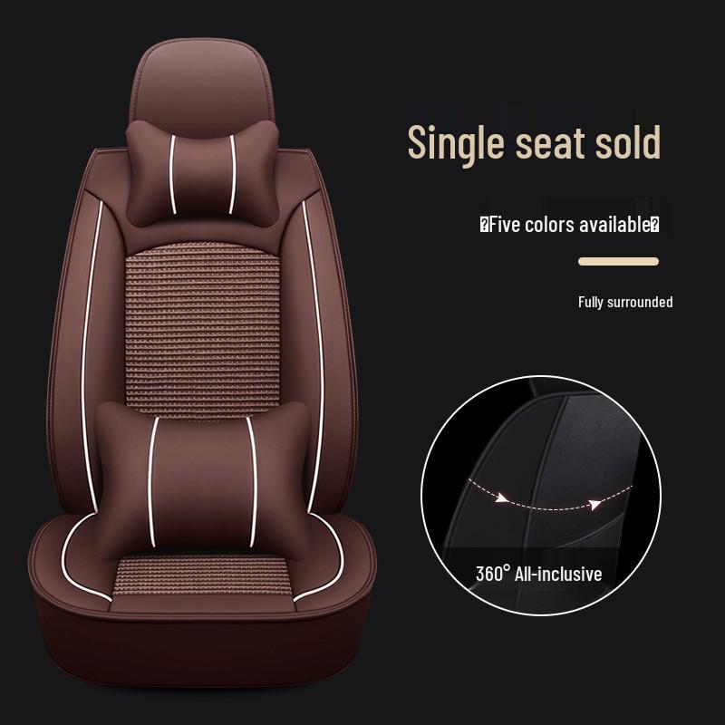 Universal Full Wrap Car Seat Cover for Driver & Co-Driver - All Seasons, Fits Sedan, SUV, Pickup, Van