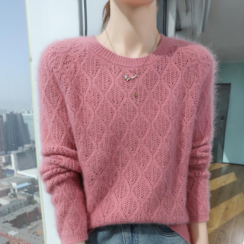 Женский джемпер из дышащей смеси норки, легкий трикотажный топ на все сезоны