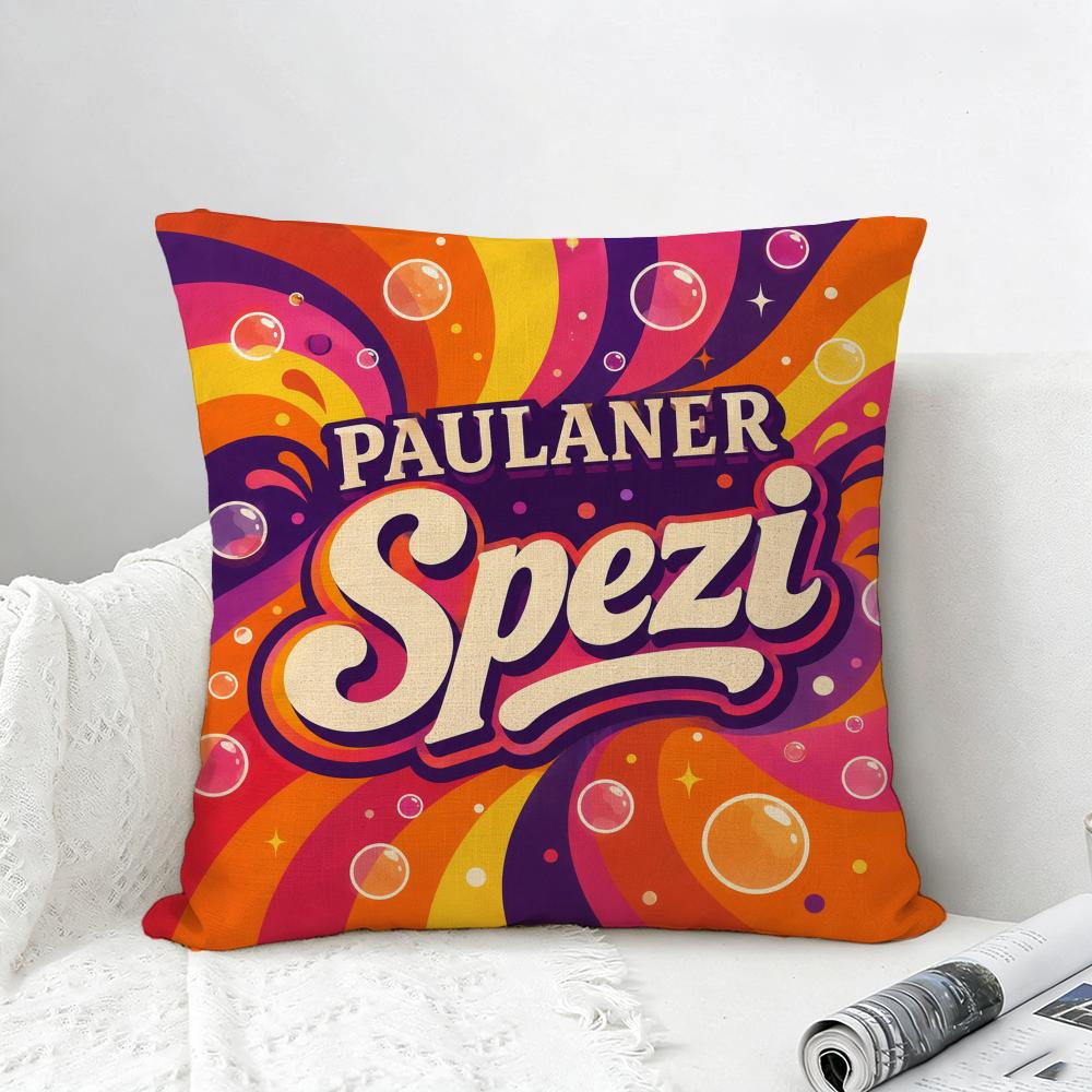 Brand Paulaner Spezi Cushion Cover Natural Linen Pillowcase Set AllinOne Decor for Sofa Bedroom Chair