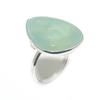 Aquamarine Handmade 925 Sterling Silver Jewelry Ring Size 7.5 V2F38