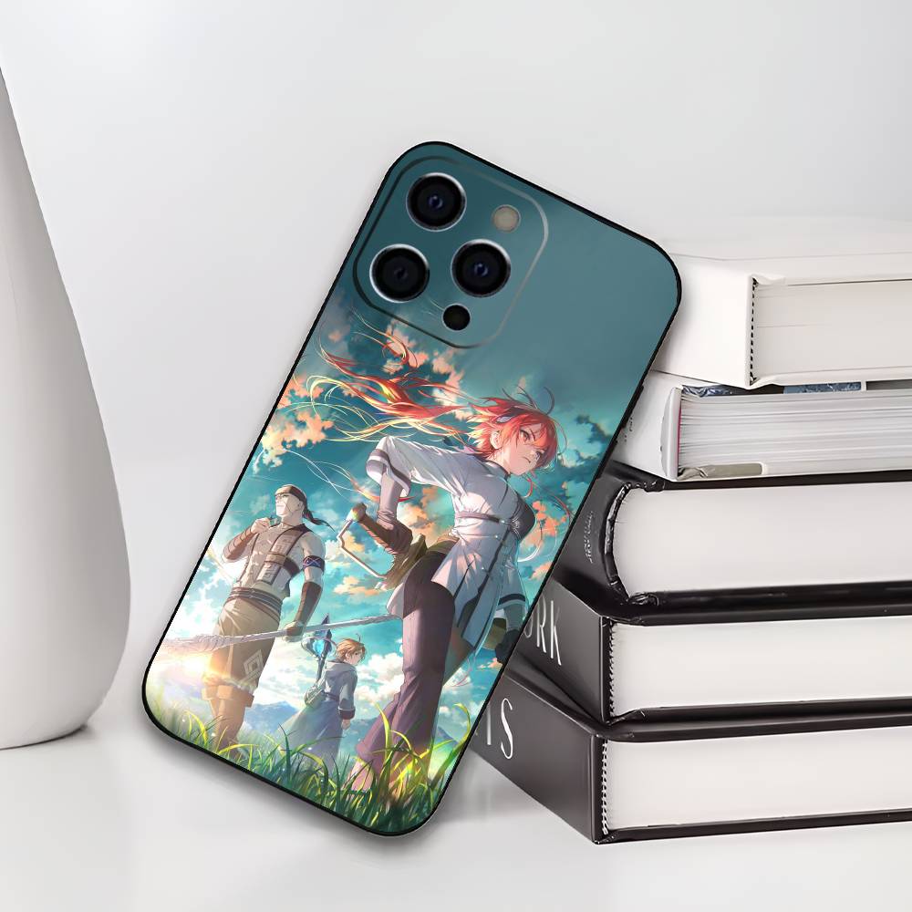 Чехол для телефона Mushoku Tensei Jobless Reincarnation Для iPhone 17,16,15,14,13,12,11 Plus,Pro Max,XS,Мягкий черный чехол