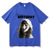 2026 Summer Cotton Faouzia BIRTHDAY Printed TShirts Vintage Graphic Tees Unisex Unisex Loose Casual Hip Hop Streetwear Comfort Tops