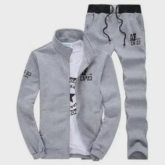 Мужской спортивный комплект с толстовкой для бега весна/осень - из двух частей