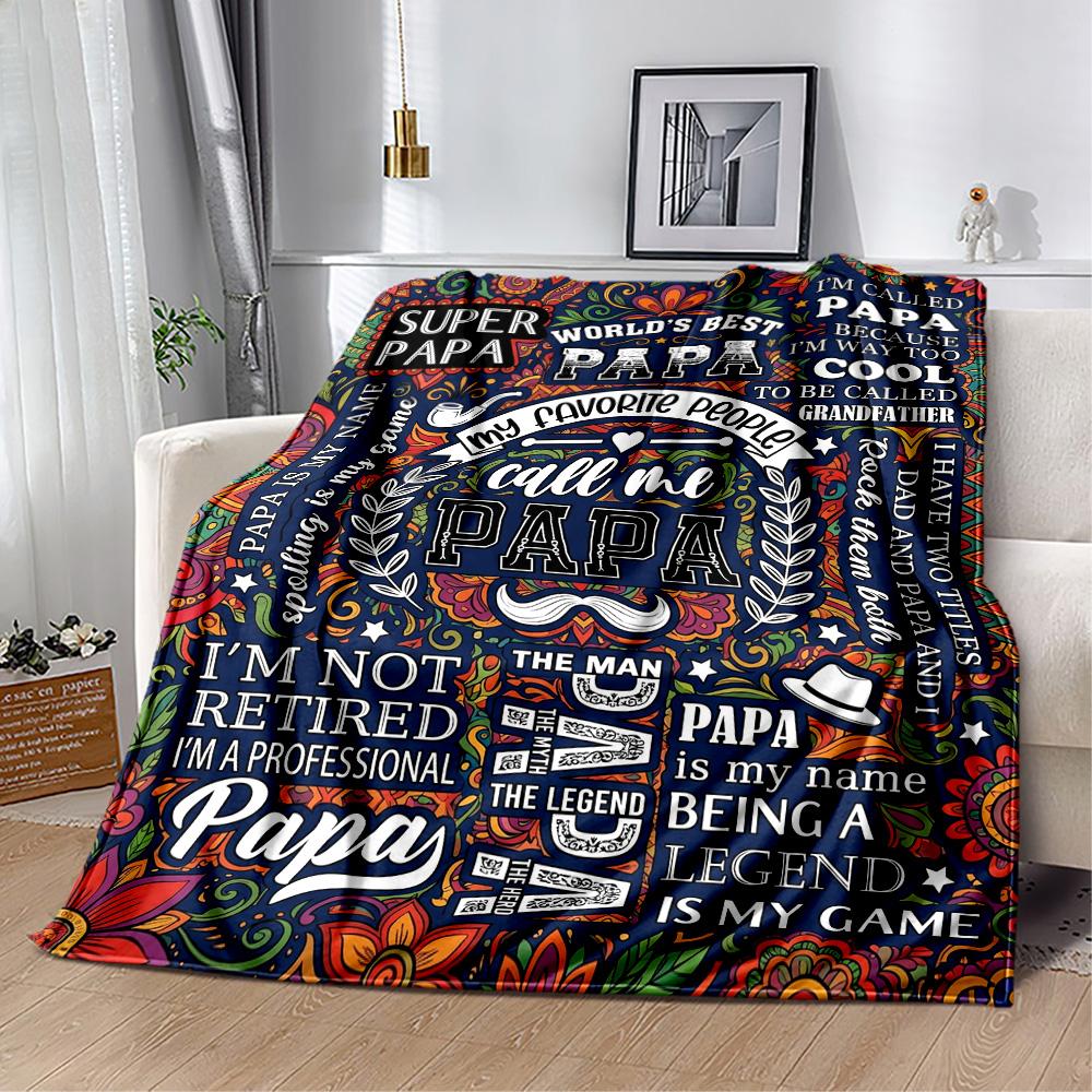 Love You Dad Blanket Flannel Blanket-Soft and Suitable for Sofas,Beds,Offices,Travel,All Seasons,Great Gift for Holidays and Birthdays.