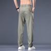 Мужские брюки из хлопка, повседневные эластичные мужские брюки, мужские длинные прямые, высокое качество, 4 цвета, брючный костюм больших размеров 42, 44, 46 CY6233