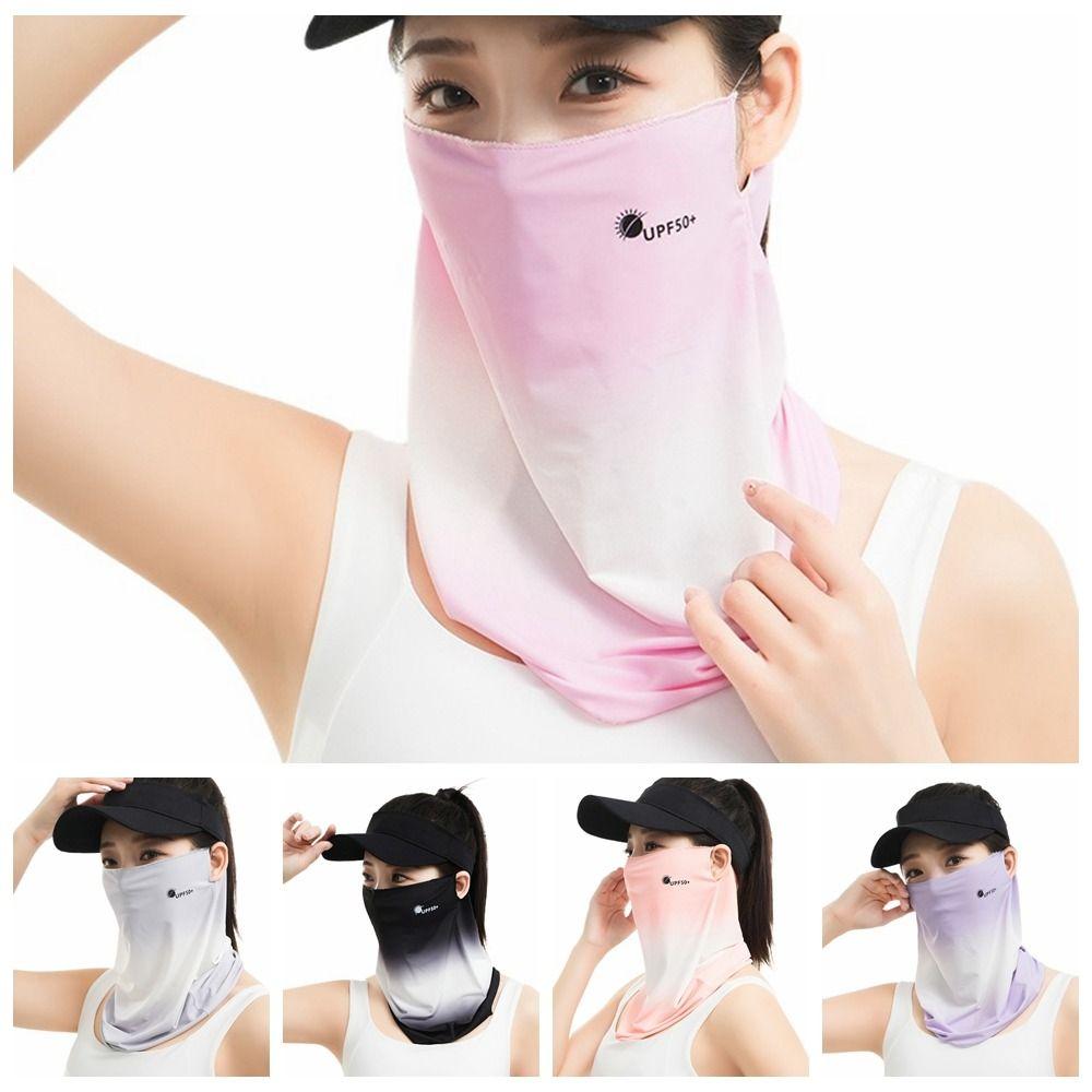 Letter Sunscreen Face Veil Sun Protection Neckline Face Cover Female/Male