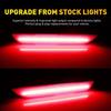 2PCS For Ford 2015- Mustang LED Rear Side Marker Light Bumper Reflector Lamp