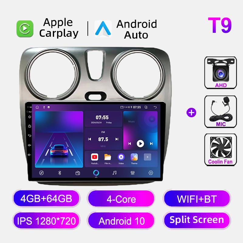 Автомобильное радио для Renault Lodgy Dacia Dokker 2012-2020 4G WIFI Мультимедийный видеоплеер GPS-навигация Carplay Android Auto Stereo