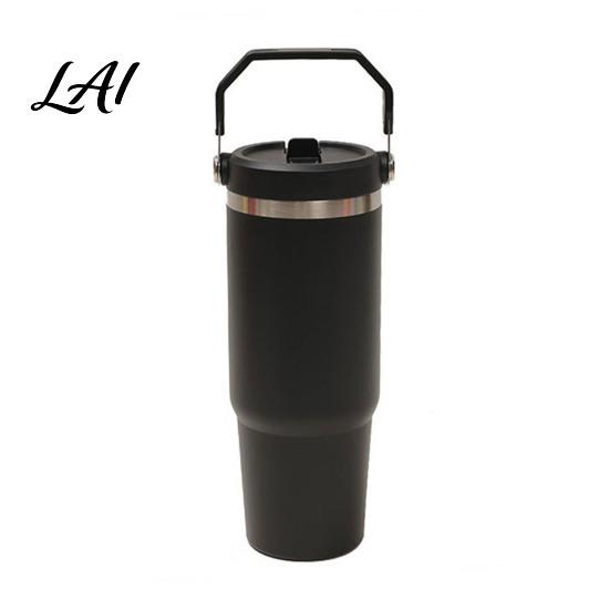 Durable Metal Bottle for Camping Insulated Tumbler with Straw And Handle 900ml Large Capacity Stainless Steel Double Walled Vacuum Cup Leak