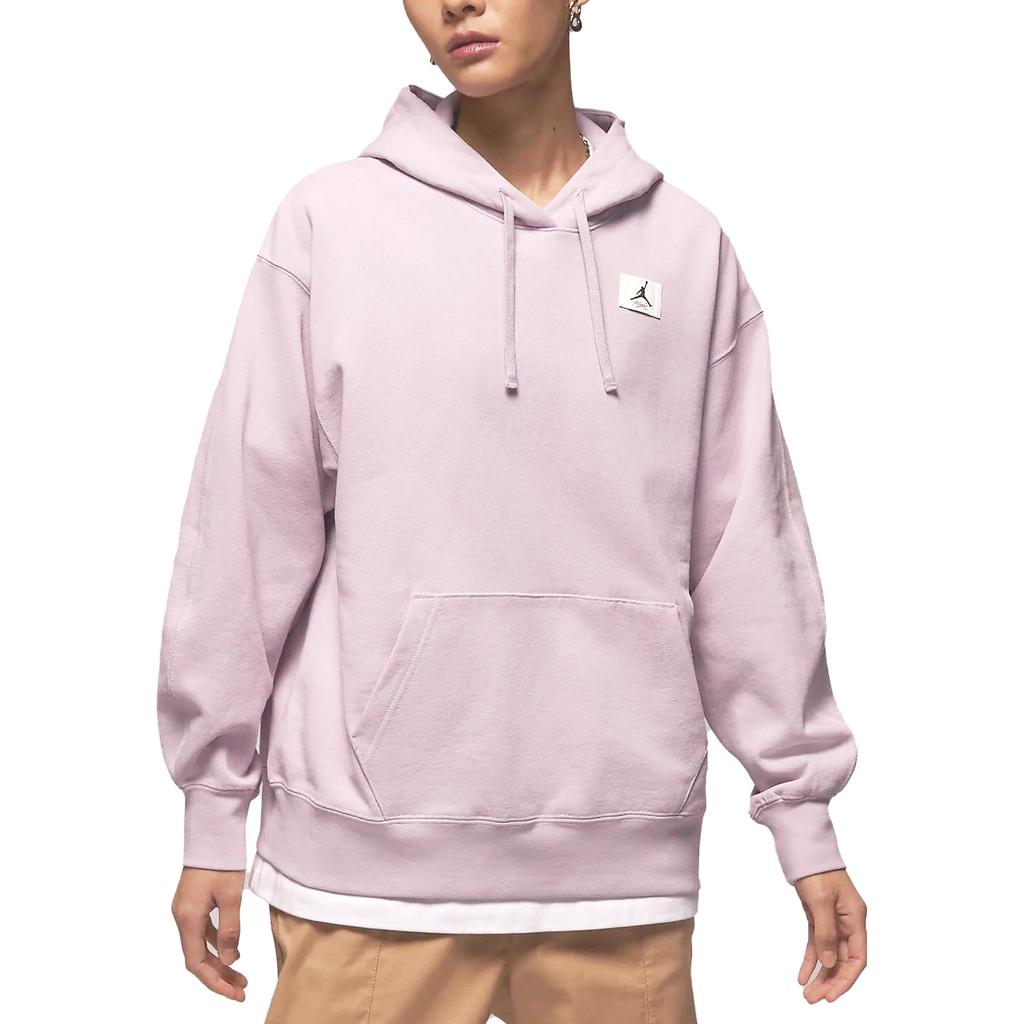 Jordan Толстовка с капюшоном из флиса WJ Flight Solid Logo Sports Casual Свободный плюшевый пуловер с длинным рукавом Женская толстовка с капюшоном Фиолетовый DQ4604-576