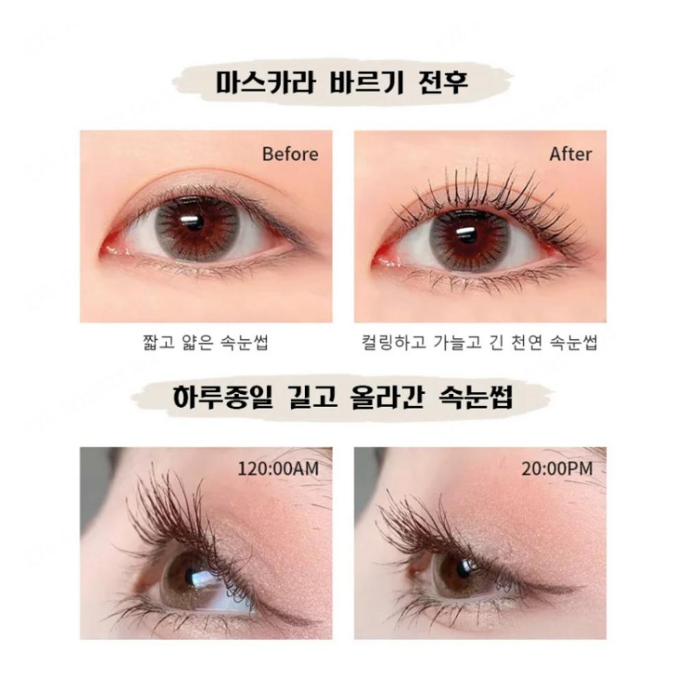 1/1+1 Япония 10 секунд длинная и подкручивающая тушь для ресниц водостойкая объемная и подкручивающая тушь для ресниц питательная стойкая 6 градусов завивки, 3 шт., коричневый + черный