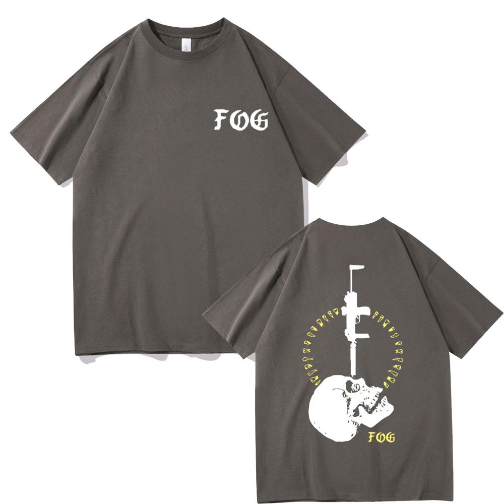 Vintage Fog Forward Observations Group Print T-shirt Skeleton Graphic T Shirts Men Oversized Tshirt Men's Gothic Rock Clothes