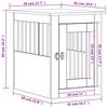 Wooden Style Dog Crate in Sonoma Oak Finish 45 x 62 x 59 cm Engineered Wood