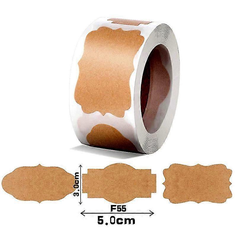 300 Pieces Vintage Kraft Label, Self Adhesive Labels, Kraft Paper Adhesive Labels, For Party Stickers, Diy Packaging, Mason Jars, Gift @BUGU