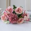 Artificial Plastic Rose Flowers Centerpieces Fake Plants Wedding Room Home Party  Gifts Handheld Arrangement Festival Diy table