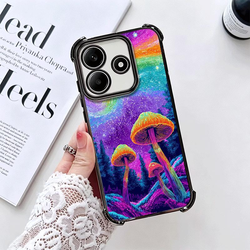 Weird Psychedelic Mushroom Soft Phone Case For Xiaomi Redmi Note 14 15 Pro Plus 13 12 11S 11T 5G 10 9S 9 Plating Anti-Fall Funda