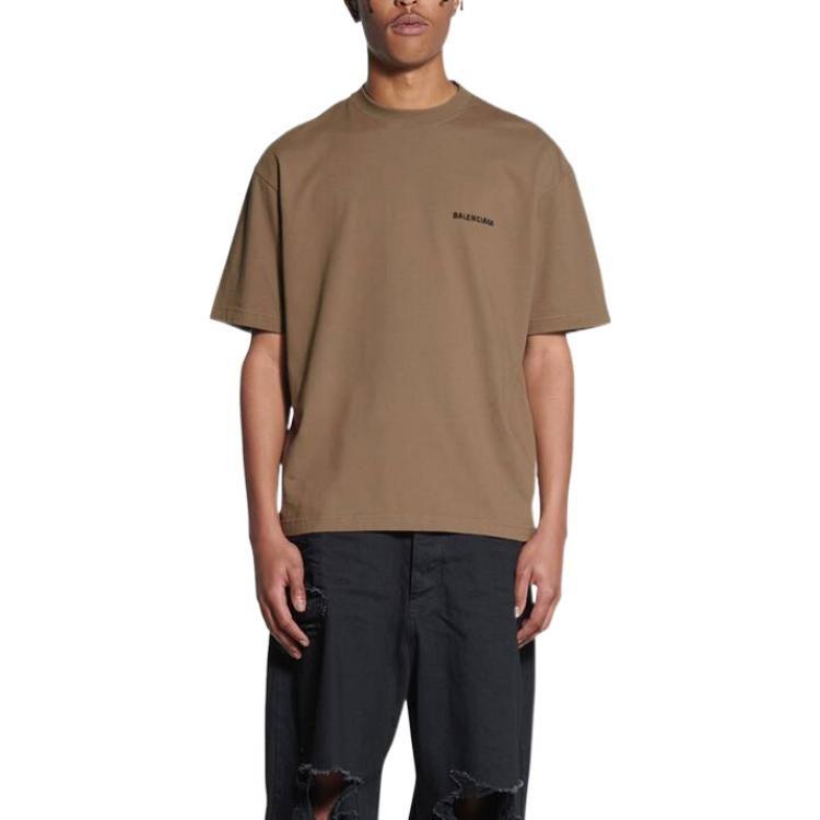 Balenciaga Винтажная футболка с логотипом на спине, стандартного кроя 612966TMVF47761
