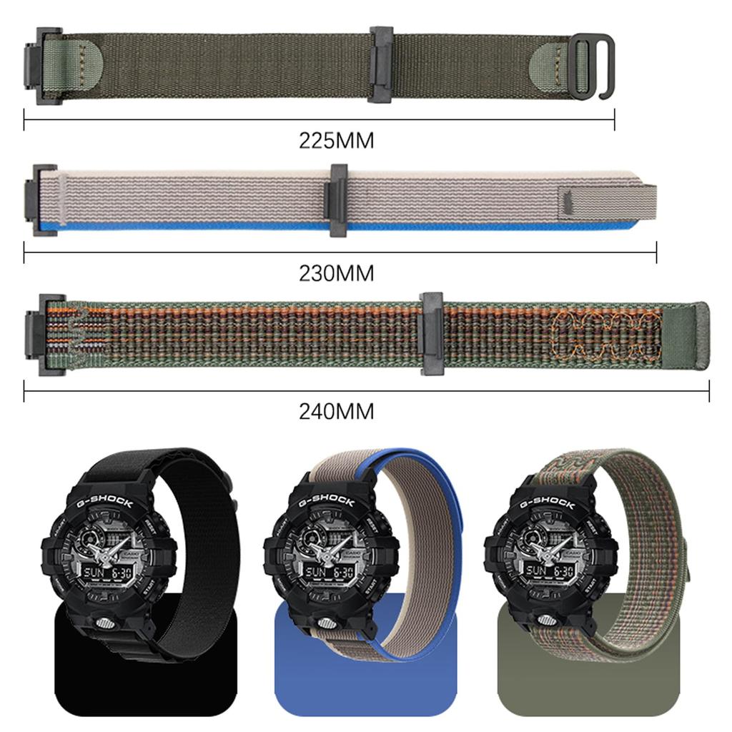 Ремешок для часов Casio Series из нейлонового материала, подходит для унисекс-ремешка [SQHYWJ] Ремешок для часов G-SHOCK, пряжка, GA-110 (Щелчок -