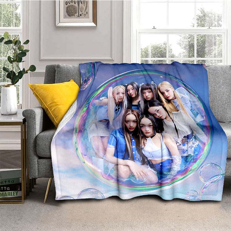 Soft flannel blanket, K-POPX-XG girl group poster blanket, portable home travel blanket, suitable for sofa beds, bedrooms, and