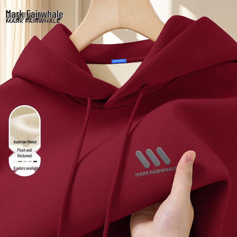 Mark Fairwhale Men's Thickened Hooded Pullover Sweatshirt