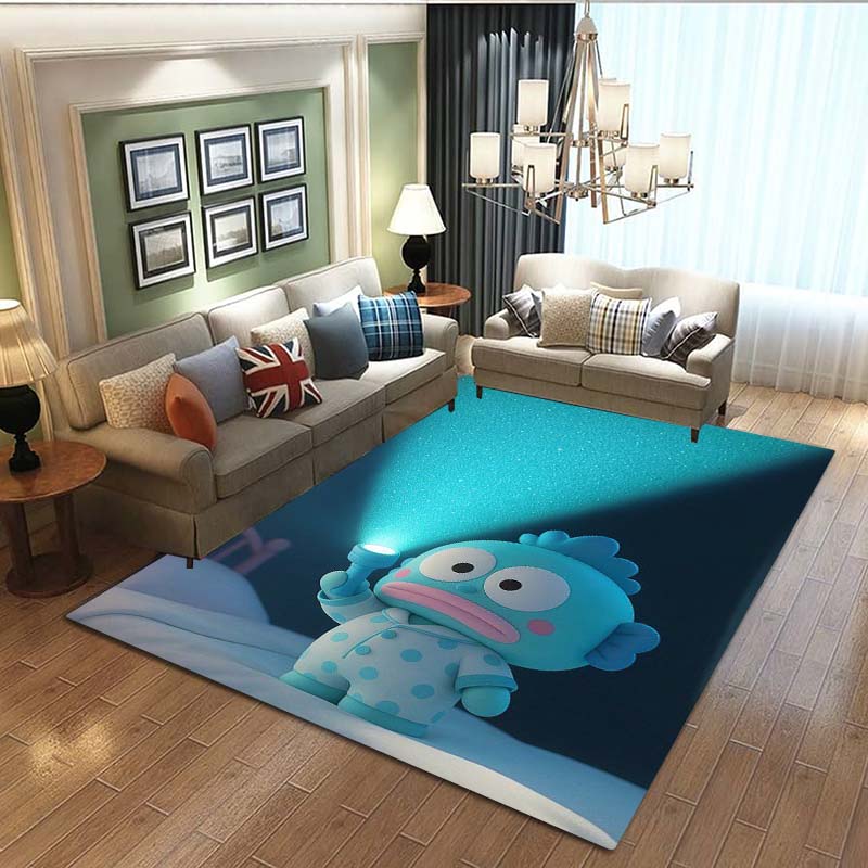 3D HANGYODON cartoon rug, suitable for living room, bedroom, kitchen, doorway, children's non-slip floor mat, birthday gift-01