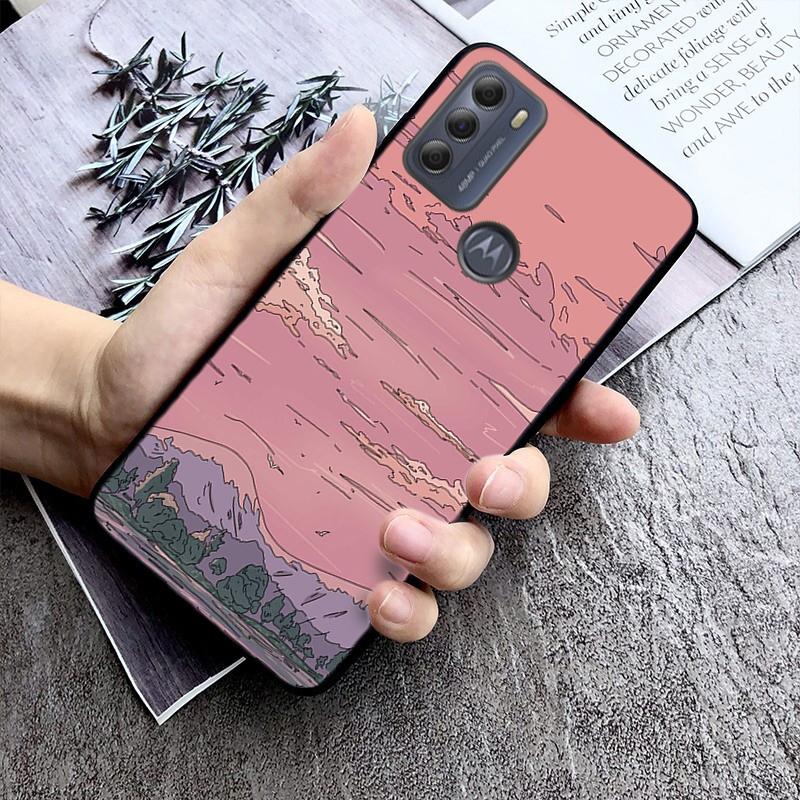 Чехол для телефона с пейзажем неба и пейзажем аниме для Moto Edge 50 40 Pro Edge 40 30 Ultra Neo Fusion G Power G Stylus G Play E32 E20 E40